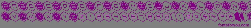 hexgonleft Font – Purple Fonts on Gray Background