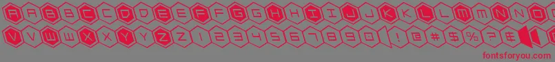 Шрифт hexgonleft – красные шрифты на сером фоне