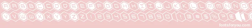 Шрифт hexgonleft – белые шрифты на розовом фоне