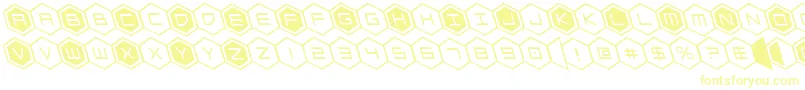 hexgonleft Font – Yellow Fonts on White Background