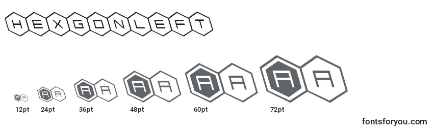 Hexgonleft Font Sizes