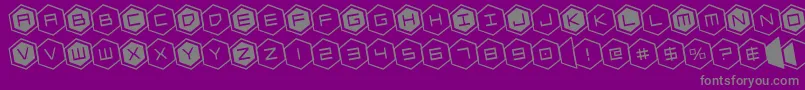hexgonrotate Font – Gray Fonts on Purple Background