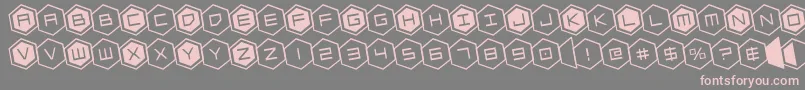 hexgonrotate Font – Pink Fonts on Gray Background