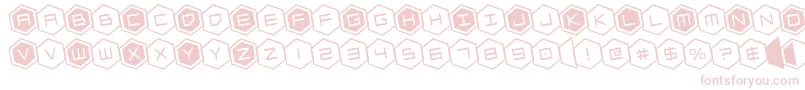 hexgonrotate Font – Pink Fonts on White Background