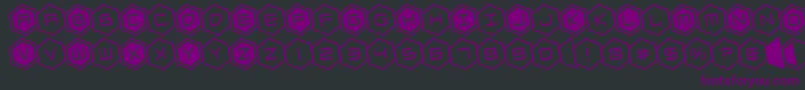 hexgonrotate Font – Purple Fonts on Black Background
