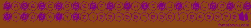 hexgonrotate Font – Purple Fonts on Brown Background