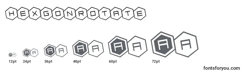 Hexgonrotate Font Sizes