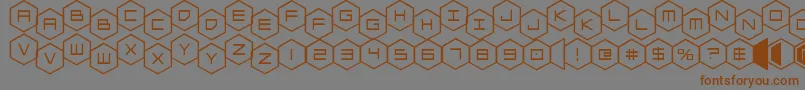 hexgonstag Font – Brown Fonts on Gray Background