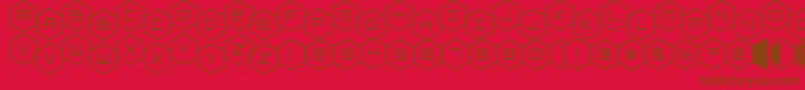 hexgonstag Font – Brown Fonts on Red Background