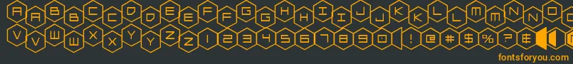 hexgonstag Font – Orange Fonts on Black Background