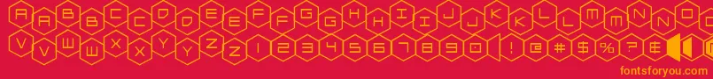 fuente hexgonstag – Fuentes Naranjas Sobre Fondo Rojo