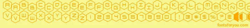 Шрифт hexgonstag – оранжевые шрифты на жёлтом фоне