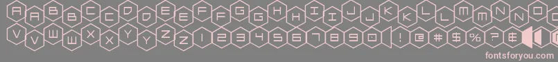 fuente hexgonstag – Fuentes Rosadas Sobre Fondo Gris
