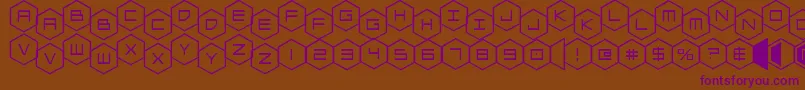 Czcionka hexgonstag – fioletowe czcionki na brązowym tle