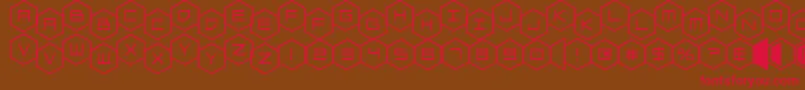 hexgonstag Font – Red Fonts on Brown Background