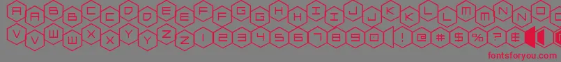 hexgonstag Font – Red Fonts on Gray Background