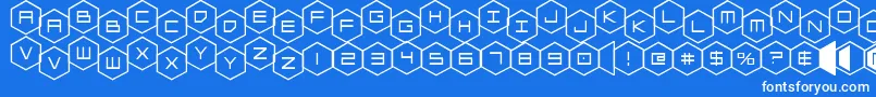 Шрифт hexgonstag – белые шрифты на синем фоне