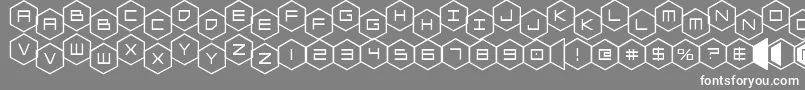 Шрифт hexgonstag – белые шрифты на сером фоне