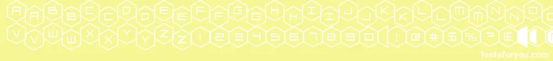 Шрифт hexgonstag – белые шрифты на жёлтом фоне
