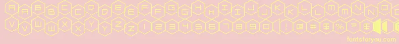 hexgonstag Font – Yellow Fonts on Pink Background