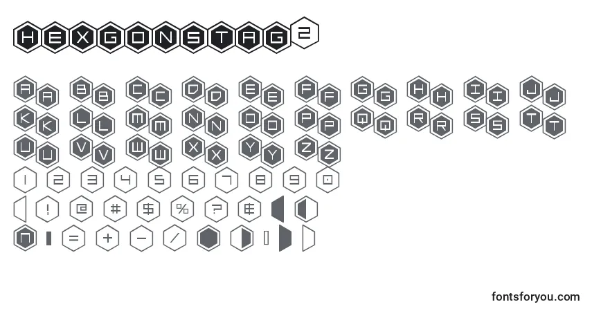 Schriftart Hexgonstag2 – Alphabet, Zahlen, spezielle Symbole