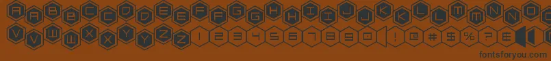 hexgonstag2 Font – Black Fonts on Brown Background