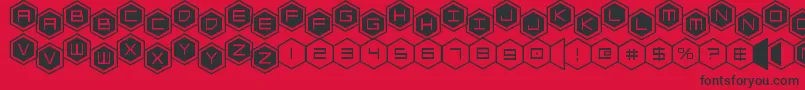 Шрифт hexgonstag2 – чёрные шрифты на красном фоне