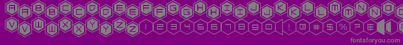 hexgonstag2 Font – Gray Fonts on Purple Background