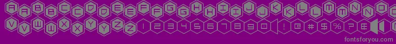 hexgonstag2-Schriftart – Graue Schriften auf violettem Hintergrund