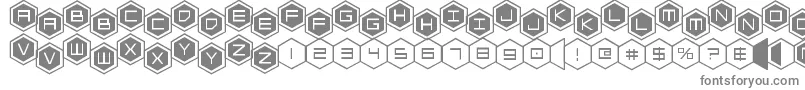 hexgonstag2 Font – Gray Fonts on White Background