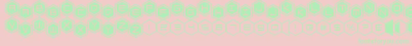 hexgonstag2 Font – Green Fonts on Pink Background