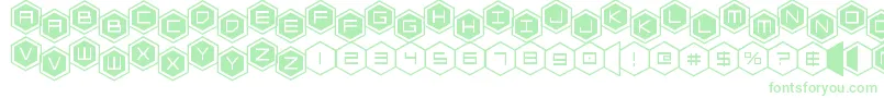 hexgonstag2 Font – Green Fonts on White Background