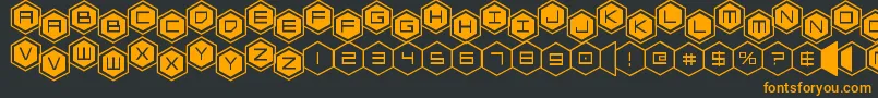 hexgonstag2 Font – Orange Fonts on Black Background