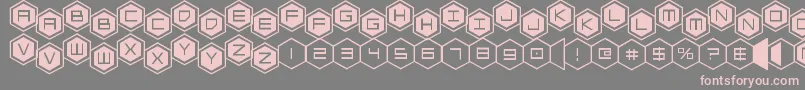 hexgonstag2 Font – Pink Fonts on Gray Background