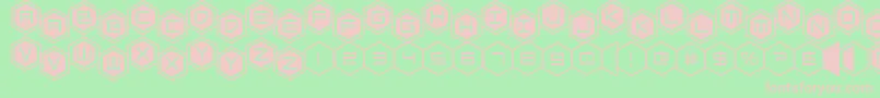hexgonstag2 Font – Pink Fonts on Green Background