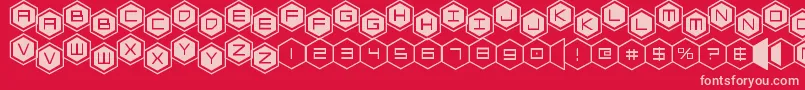 Шрифт hexgonstag2 – розовые шрифты на красном фоне