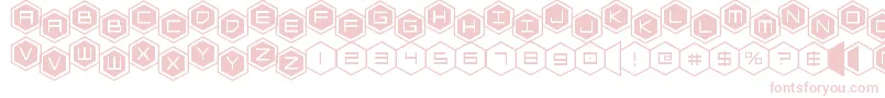 hexgonstag2 Font – Pink Fonts on White Background