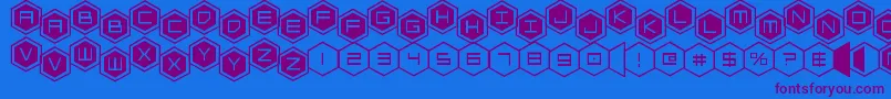 hexgonstag2 Font – Purple Fonts on Blue Background