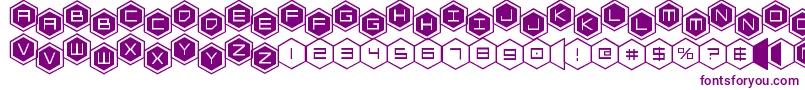 hexgonstag2 Font – Purple Fonts on White Background