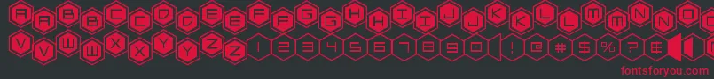 hexgonstag2 Font – Red Fonts on Black Background