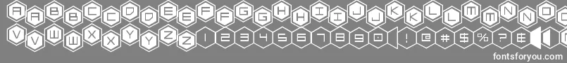 hexgonstag2 Font – White Fonts on Gray Background