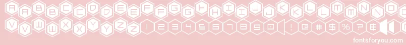 hexgonstag2 Font – White Fonts on Pink Background
