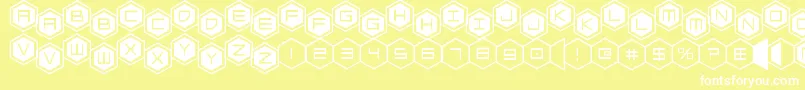 hexgonstag2 Font – White Fonts on Yellow Background