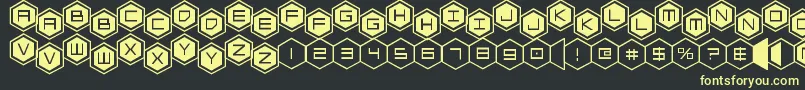 hexgonstag2 Font – Yellow Fonts on Black Background