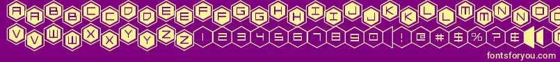 hexgonstag2 Font – Yellow Fonts on Purple Background
