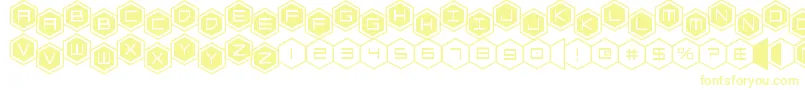 hexgonstag2 Font – Yellow Fonts on White Background
