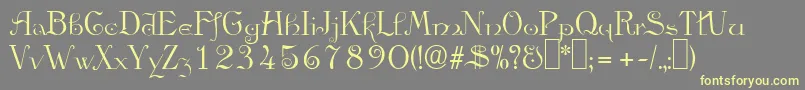 A780DecoRegular Font – Yellow Fonts on Gray Background