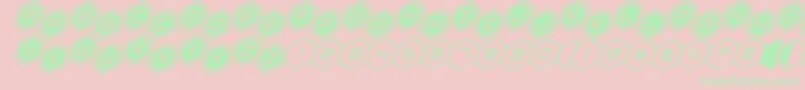 hexgonstag2ital Font – Green Fonts on Pink Background