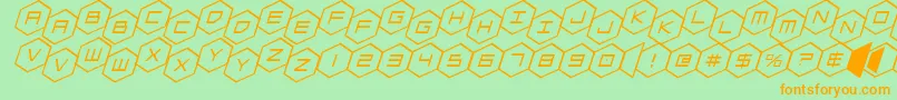 More about hexgonstagital Font hexgonstagital Font – Orange Fonts on Green Background