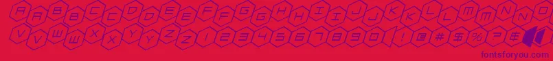 More about hexgonstagital Font hexgonstagital Font – Purple Fonts on Red Background